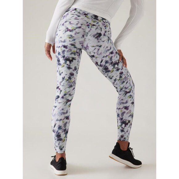 ATHLETA Women's Rainier High Rise Legging Size M In Grey Lyra Garden - Picture 2 of 11